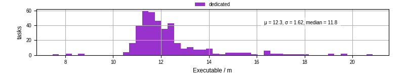 Time the executable took to run