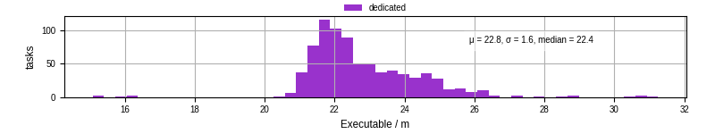 Time the executable took to run