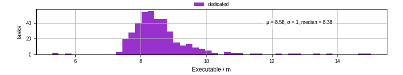 Time the executable took to run
