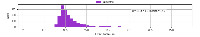 Time the executable took to run