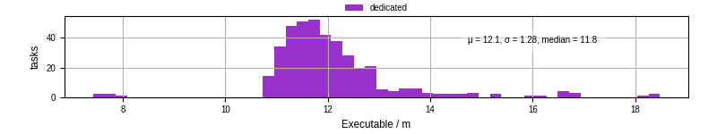 Time the executable took to run