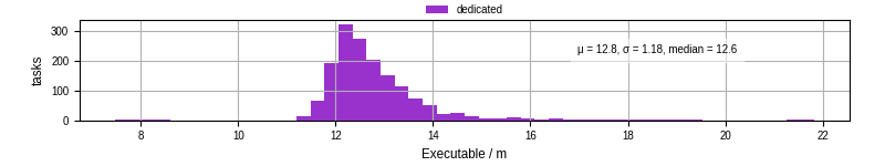 Time the executable took to run