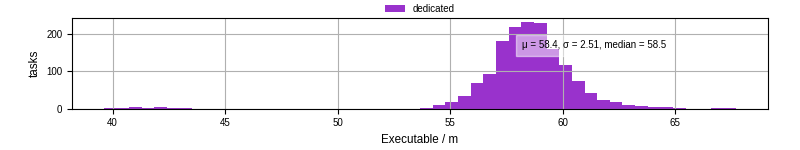 Time the executable took to run