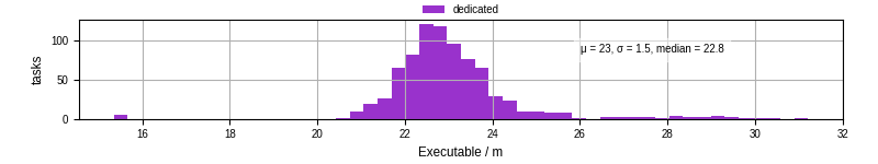 Time the executable took to run