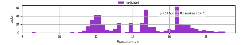 Time the executable took to run
