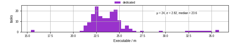 Time the executable took to run