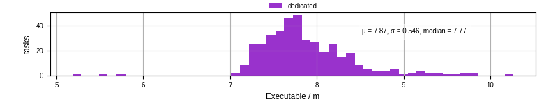 Time the executable took to run