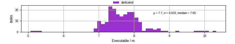 Time the executable took to run