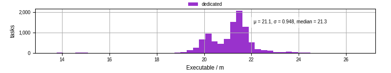Time the executable took to run