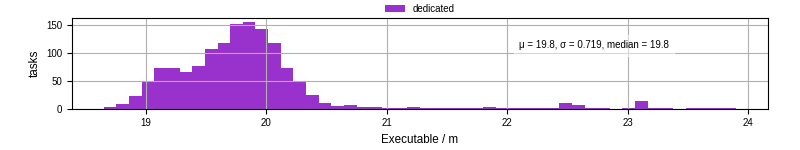 Time the executable took to run