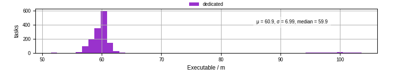 Time the executable took to run