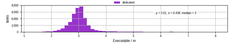 Time the executable took to run