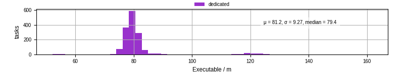Time the executable took to run