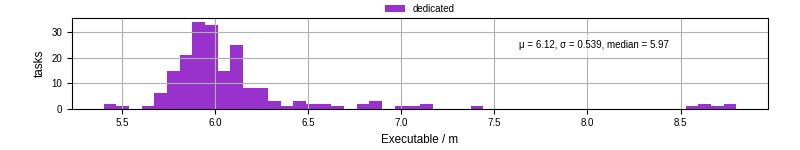 Time the executable took to run
