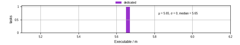 Time the executable took to run