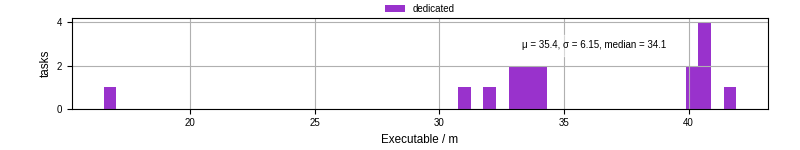 Time the executable took to run