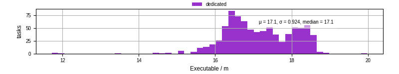 Time the executable took to run