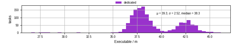 Time the executable took to run
