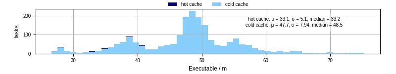 Time the executable took to run