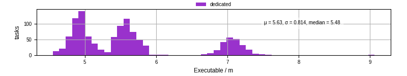 Time the executable took to run