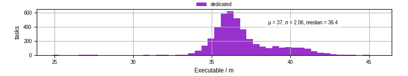 Time the executable took to run