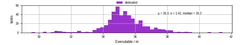 Time the executable took to run