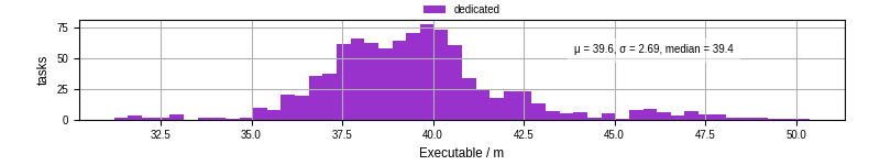 Time the executable took to run