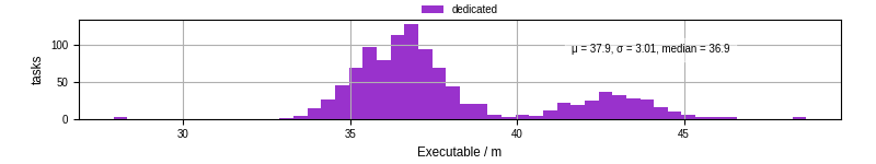 Time the executable took to run