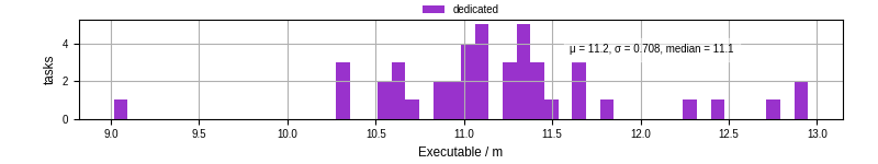 Time the executable took to run