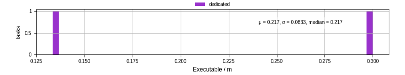 Time the executable took to run