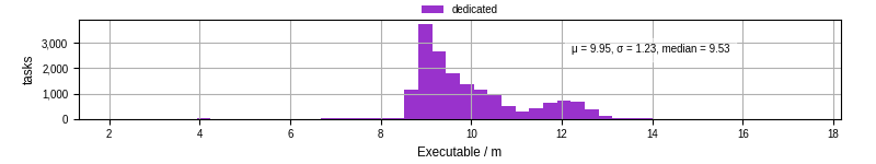 Time the executable took to run