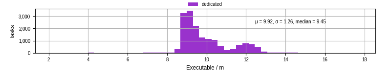 Time the executable took to run
