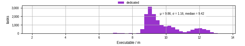 Time the executable took to run