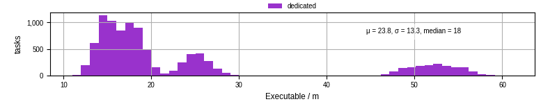 Time the executable took to run