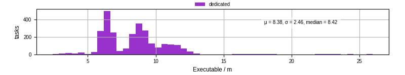 Time the executable took to run