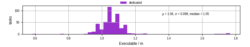 Time the executable took to run