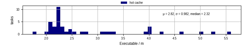 Time the executable took to run