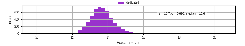 Time the executable took to run