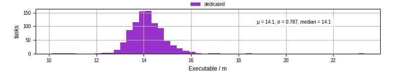 Time the executable took to run
