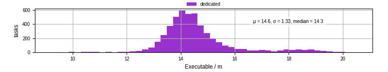 Time the executable took to run