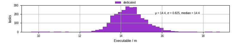 Time the executable took to run
