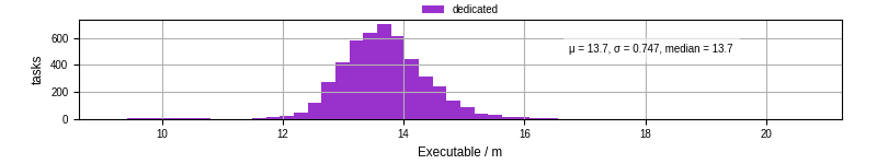Time the executable took to run