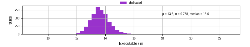 Time the executable took to run