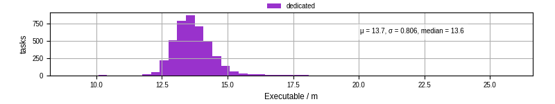 Time the executable took to run