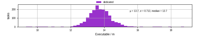 Time the executable took to run
