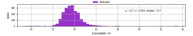 Time the executable took to run
