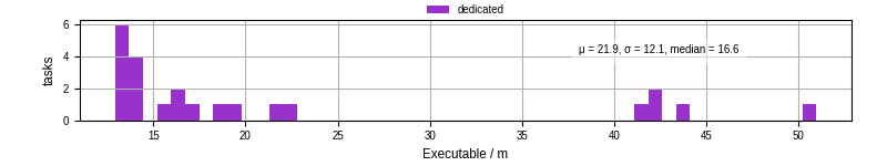 Time the executable took to run