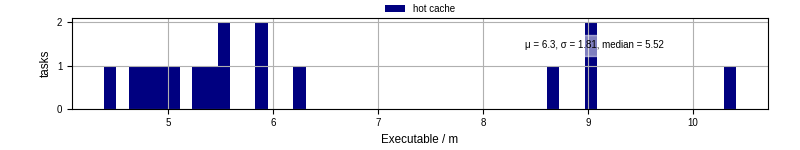 Time the executable took to run
