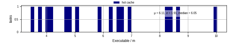 Time the executable took to run