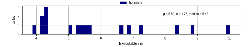 Time the executable took to run